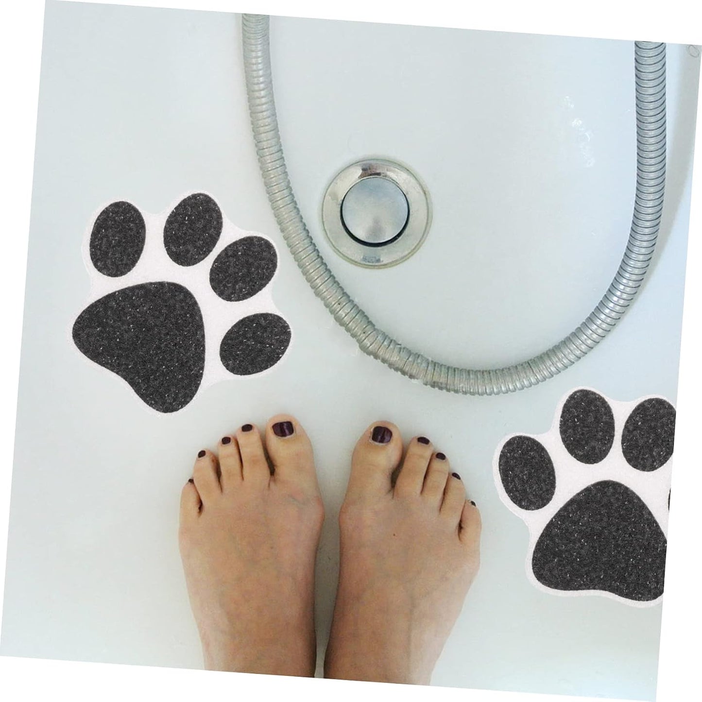 Anti-Slip Paw Print Stickers 9.5X9.5 Inch Non Slip Bath Decals for Bathtub Shower Floor and Stairs Adhesive Decorative Safety Grip Pads