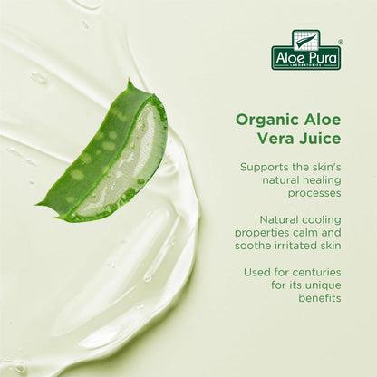 Aloe Pura, Organic Aloe Vera Gel, Natural, Vegan, Cruelty Free, Paraben &amp; SLS Free, Cooling, Soothing, 100ml