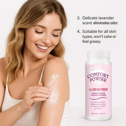 2PCS Dry &amp; Fresh Powder,Comfort Powder,Anti Chafing Deodorant,Talc-Free Body Powder for Women,Odor Removal,Fresh Scent,Talcum Po/wder,Groin and Underboobs,Controls Inner Thigh Chafing &amp; Sweat