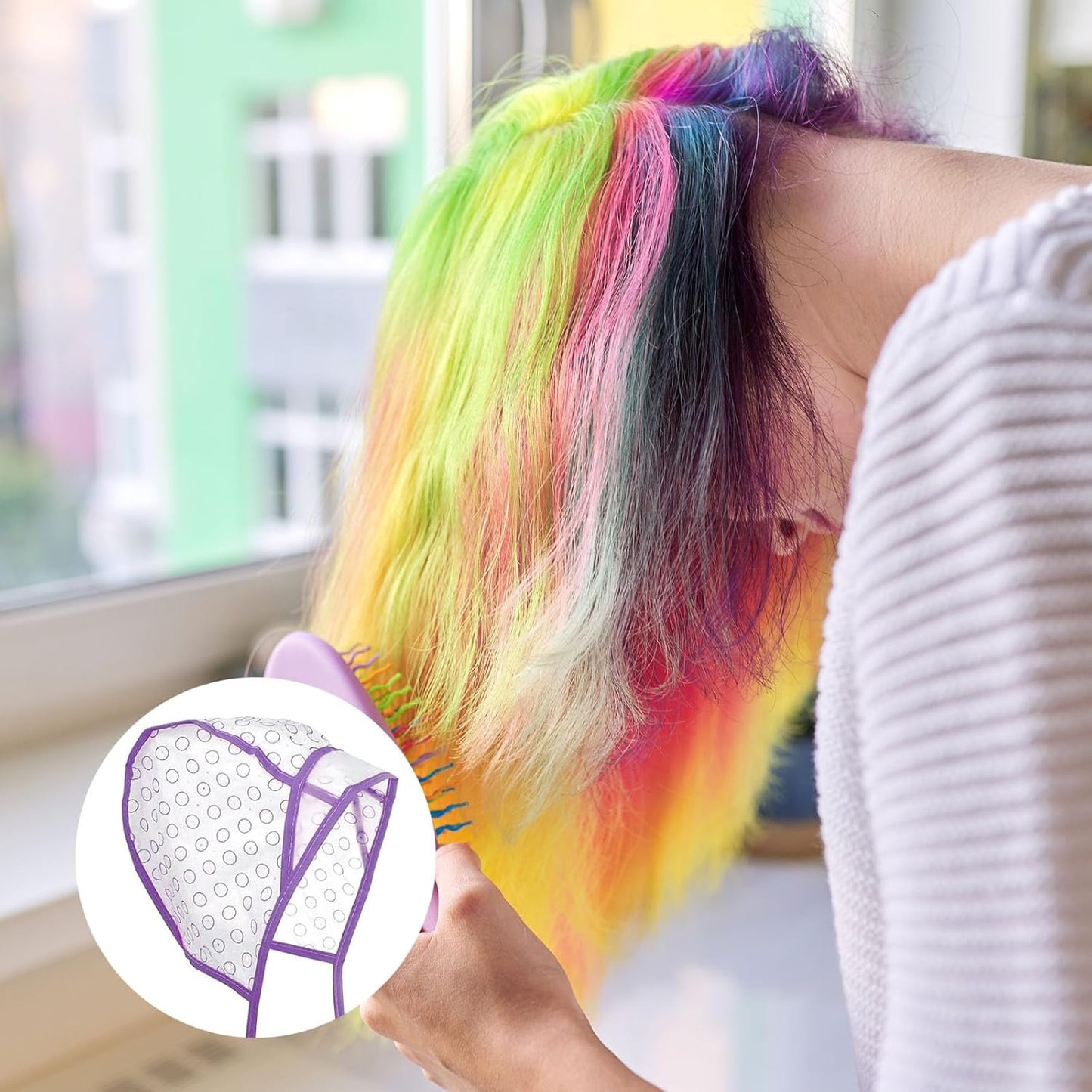 Highlight Cap and hook kit Hair Highlighting Kit Hair Highlighting Streaking Cap Hair Dye Cap Highlights Caps with Hair Coloring Brushes and Needle for Hair Salon Hairdressing Women Men