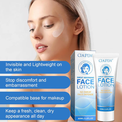 Sweat Absorbing Face Lotion, Antiperspirant for Face, Prevent Excess Facial Sweating and Facial Shining, Block Sweat and Oily Skin Control, Anti Sweat Cream For Women and Men, 60ml