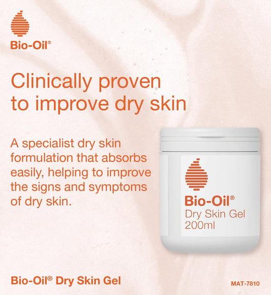 Bio Oil Moisturising Skin Gel (200ml) - Gel Moisturiser For Body &amp; Face - Clinically Proven To Improve Dry Skin - With Vitamins &amp; Essential Oils - Fast Absorbing