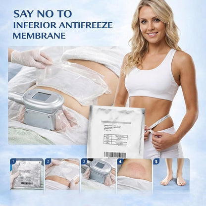 Anti-freeze Membrane, Professional Use Fit for Salon SPA, 20pcs Cryo Pad Antifreeze Membrane(Size M,10.6 X 11.8 Inch)