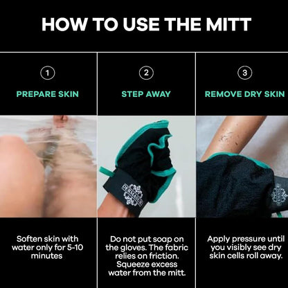 Deep Exfoliating Glove - Korean Exfoliating Mitt &amp; Body Scrubber - Keratosis Pilaris Treatment Scrub - Self Tanner Mitt &amp; Ingrown Hair Exfoliator - Shower Gloves for Women &amp; Men - (1 Pack)