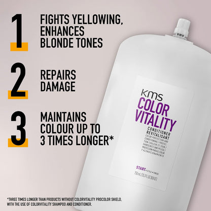 KMS ColorVitality Conditioner Pouch, 750ml for coloured hair