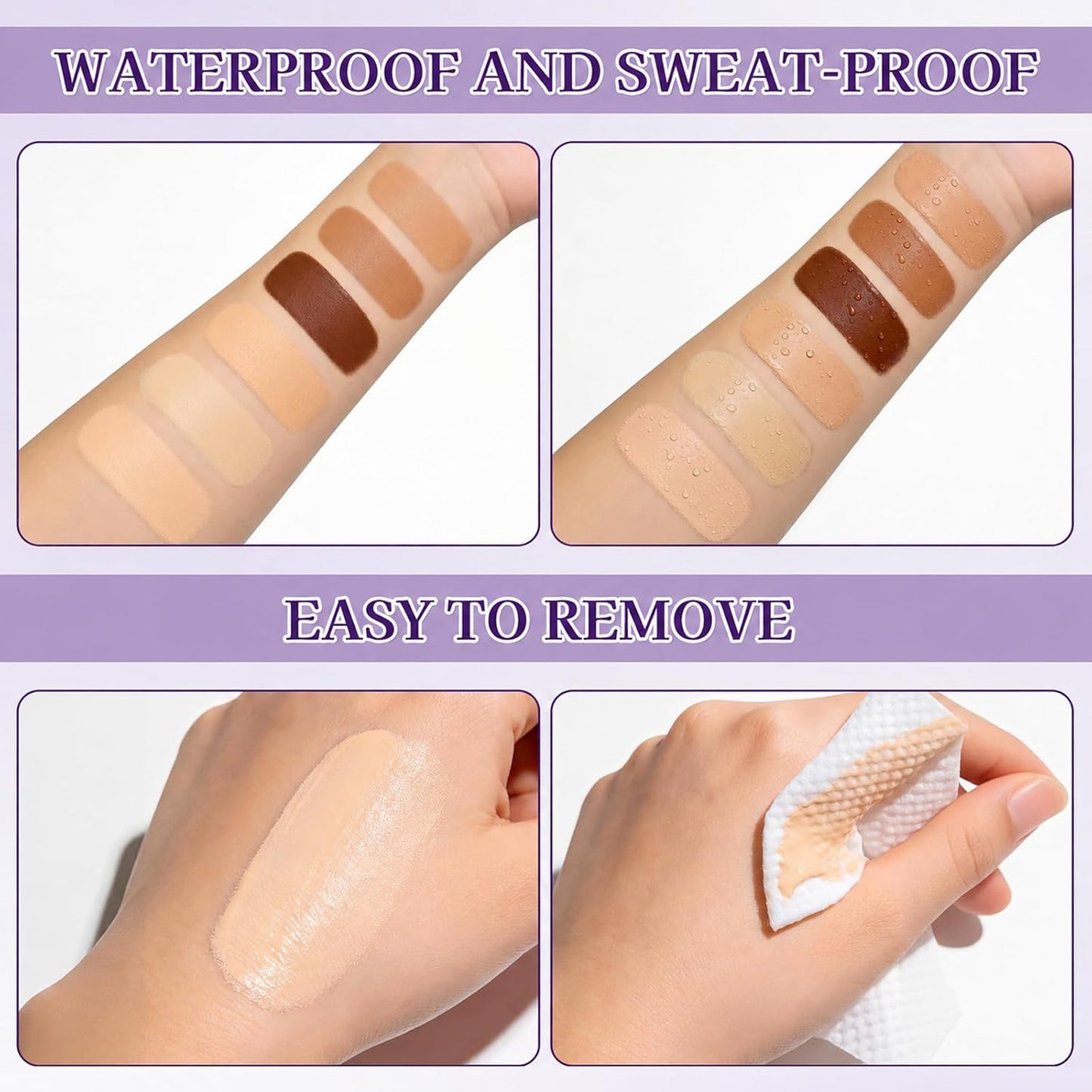 Body Coverage Perfector, All Over Complexion Body Perfector, Waterproof Leg &amp; Body Makeup Tattoo Cover Up Makeup Cream, Easy Application (Natural)