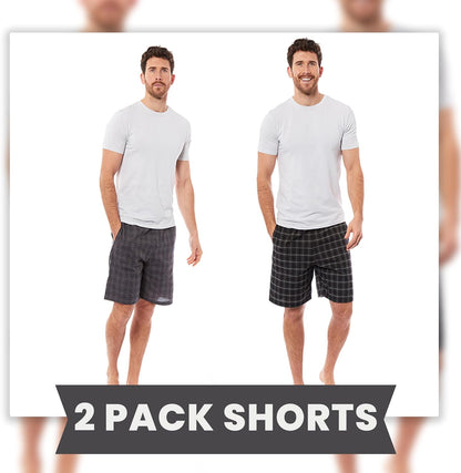 Two‑Pack Checked Shorts for a Laid‑Back Night