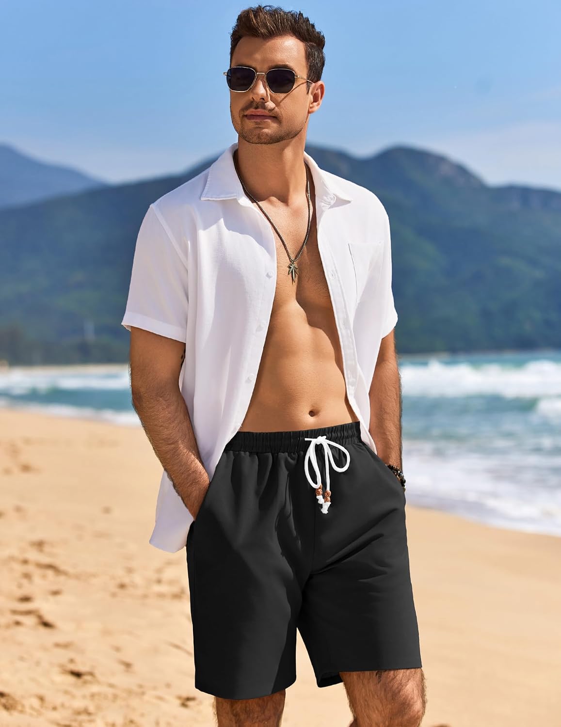 COOFANDY Men’s Linen Shorts – a breezy pick for summer