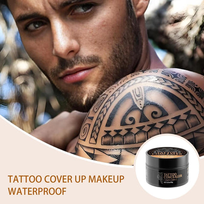 Full Coverage Body Scar Concealer, Body Makeup to Cover Skin, Waterproof High Coverage Foundation Cream, Long Lasting Sweat Resistant Mark Hider for Tattoo Scars Events, Trips, Shows, Daily