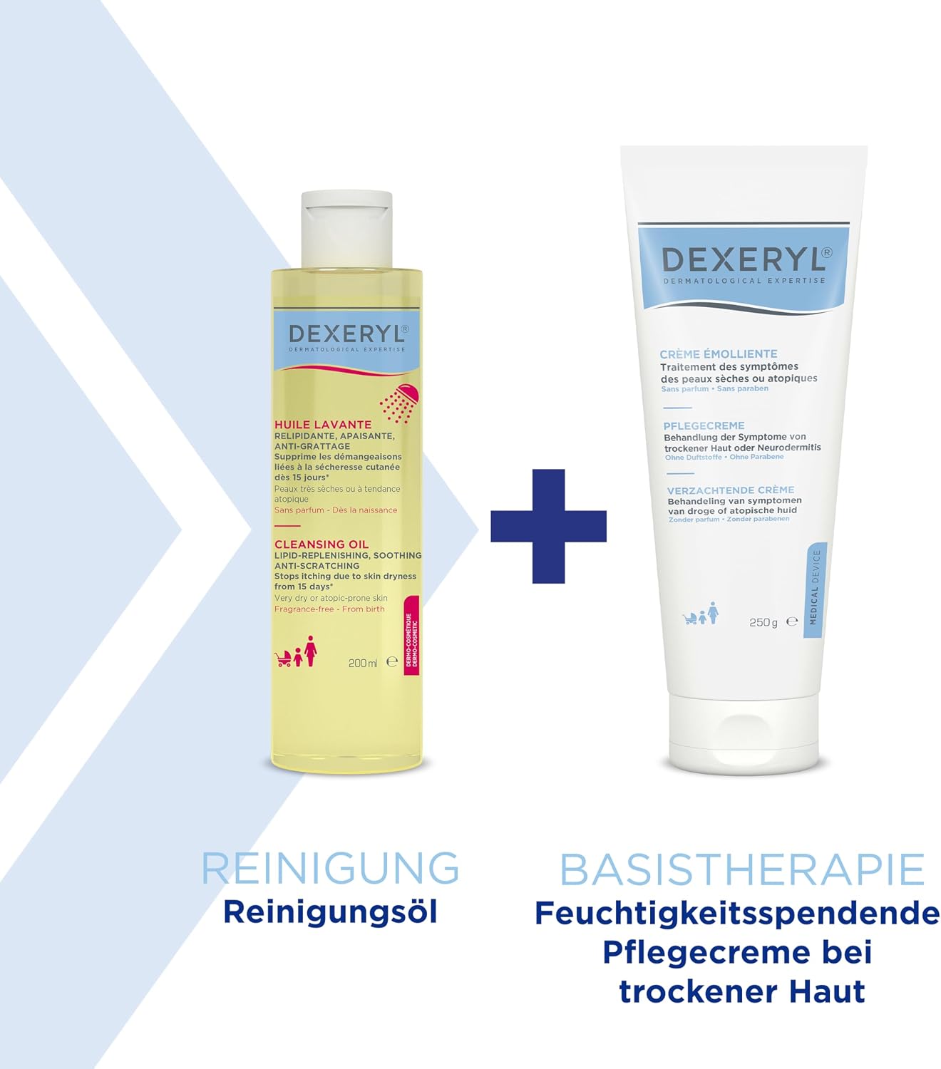 Dexeryl Washing Oil, 200ml, [Travel Size], Soothing, Scratch-Resistant, Very Dry Skin, Breathable, perfumed