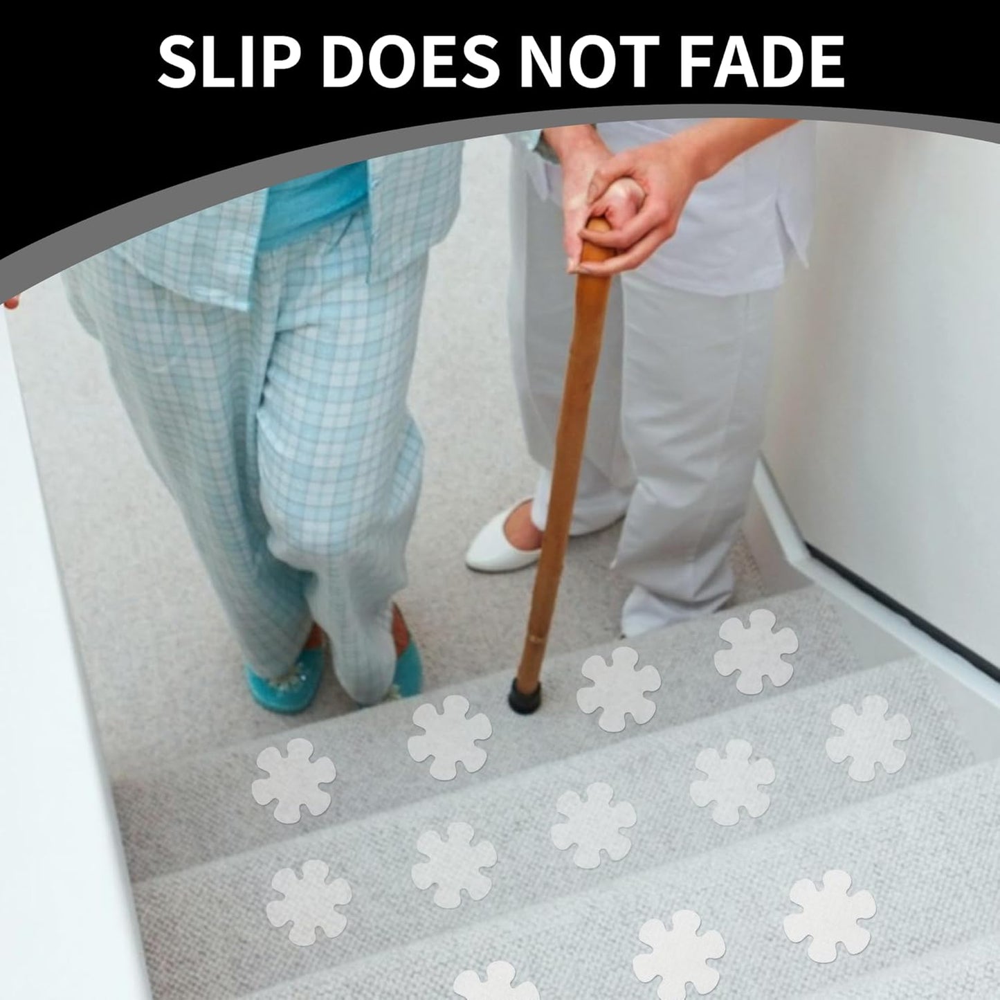 MEKEET 25PCS Anti Slip Bath Stickers White Shower Non Slip Stickers for Flower Shape Transparent Non-Slip Bathtub Stickers Anti Skid Tape Safety Mat with Scraper Suitable for Floor Stairs Bath