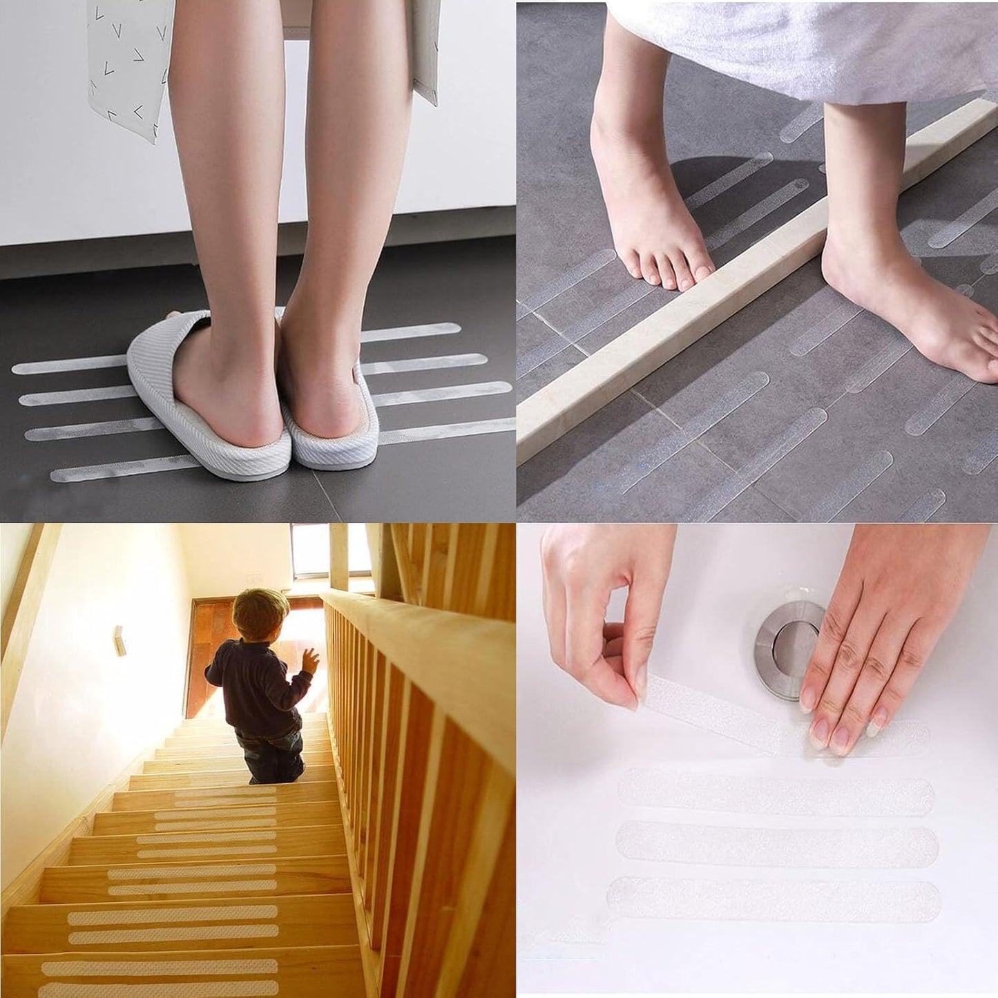 30 anti slip strips for bathtub showers, with 1 plastic scraper self-adhesive anti slip sticker, transparent anti slip shower sticker, used for bathtub showers, stairs, kitchen,