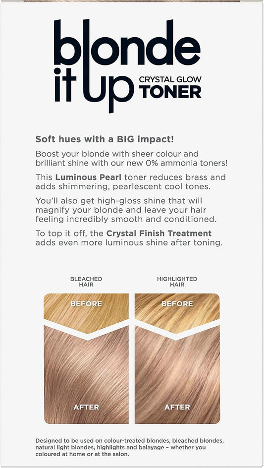 Clairol Blonde It Up Crystal Glow Toner Kit - Luminous Pearl (Pack of 2)