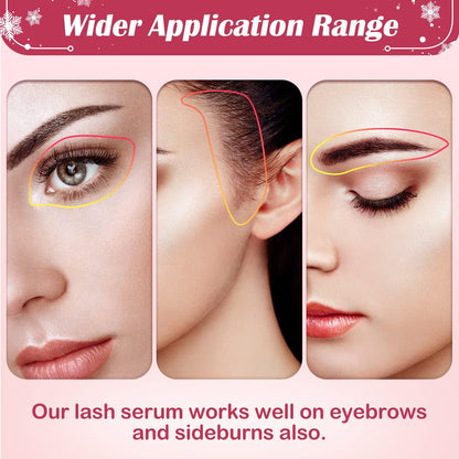 Eyelash Growth Serum, Eyebrow &amp; Lash Serum for Longer and Thickness,5ml | Infused with hyaluronic acid, nourishes lashes to look longer thicker fuller, vegan cruelty-free, travel size
