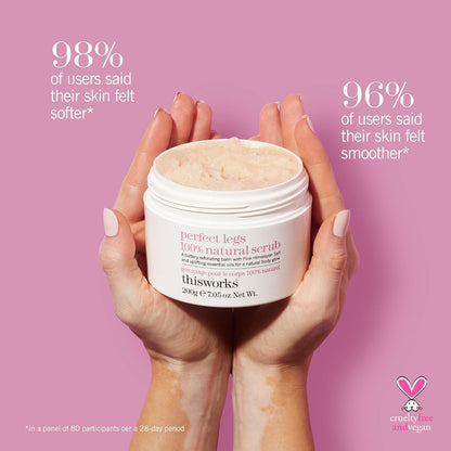 This Works - Perfect Legs 100% Natural Scrub, Exfoliating Balm with Pink Himalayan Salt &amp; Almond Oil, 200g