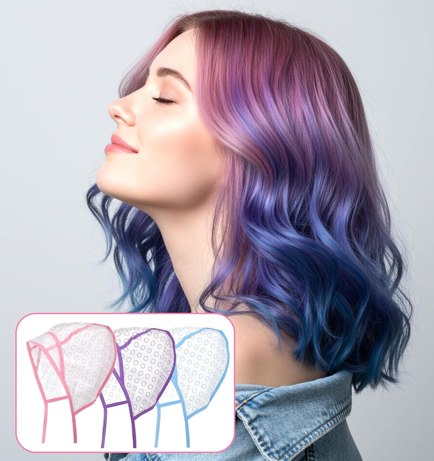 Highlight Caps for Hair, Highlighting Cap with Hooks Professional Frosting &amp; Highlighting Kit for Salon Home Hair Coloring (Men Women)