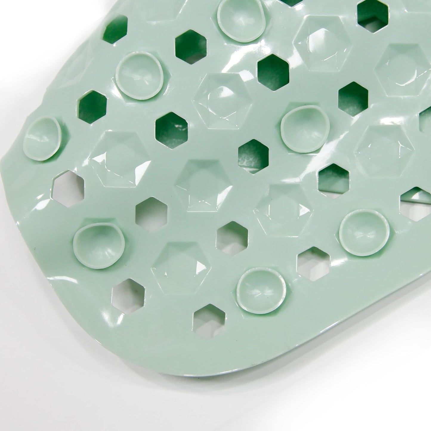 Bubble Bath Mat, Non Slip Shower Mat Extra Long 100 x 40 cm Tub Mat with Suction Cups - Anti Mold Rubber Shower Mat - Green