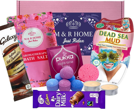 Happy Birthday Gift Box, Birthday Pamper Gifts for Women, Relaxation Self Care Package for Her, Hug in a Box Presents Women Best Friends Mum Sister Wife Thank You Gift