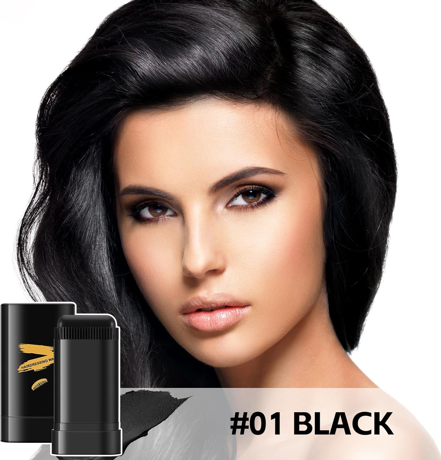 Boobeen Root Touch Up Hair Color Stick，Blendable Hairline Powder for Gray Coverage，Long Lasting Root Cover Up &amp; Thinning Edges,Natural Finish for Women &amp; Men