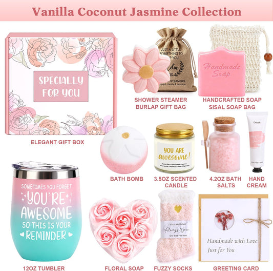 Birthday Pamper Gifts for Women, Unique Self Care Package Pamper Hampers Kit for Her, Ladies Get Well Soon Gifts Christmas Spa Sets Xmas Present Ideas for Women Best Friend Sister Bestie Mum