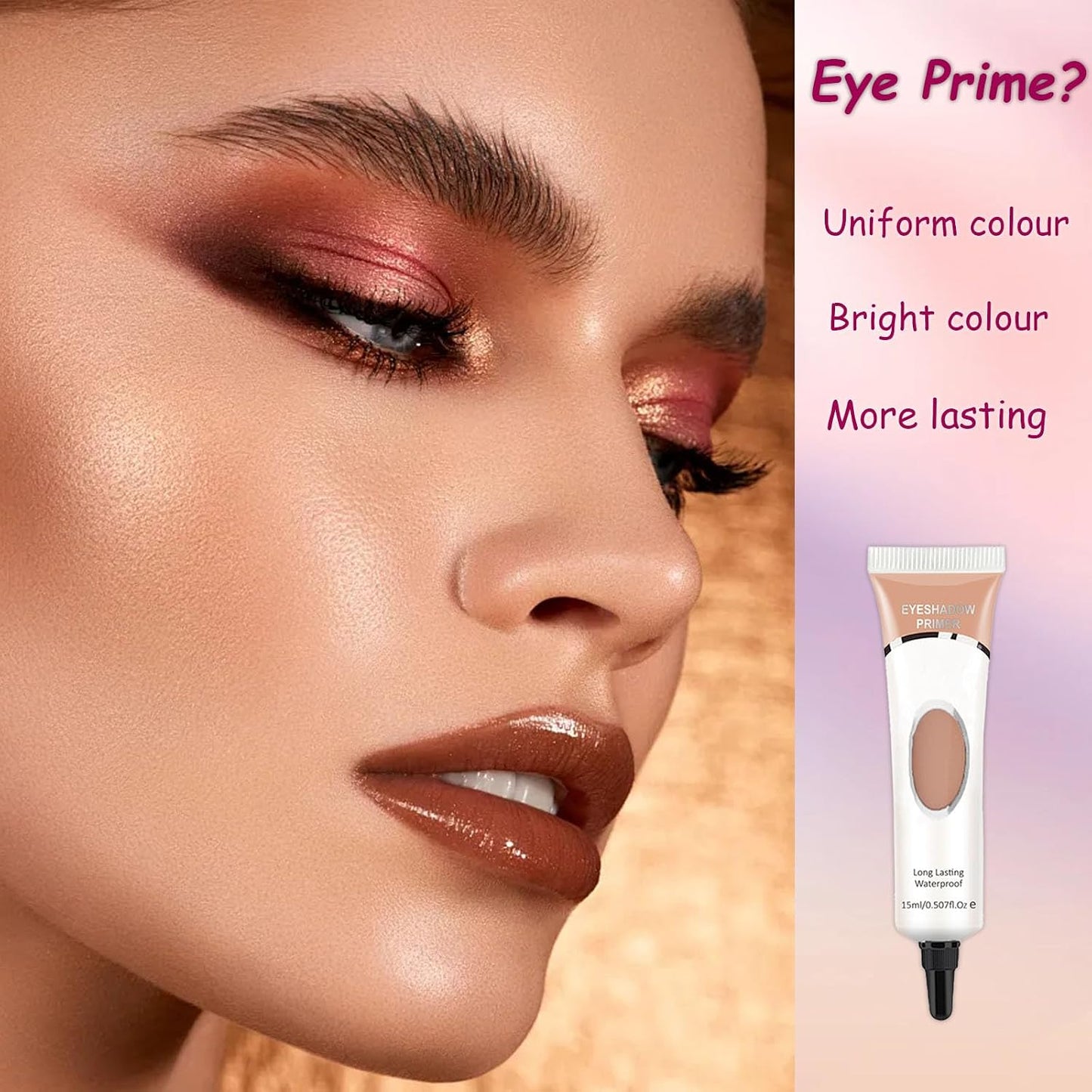 LYNTYAOU Eyeshadow Primer, Eye Primer, Long Lasting Waterproof Pigment Base for Eyeshadow, 24 Hours Smudge-proof Professional Primer Cream, Enhance Eye Color Cut-crease Eye Makeup(Skin Color)