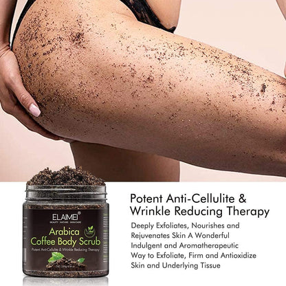 Natural Coffee Scrub with Organic Coffee Body Scrub, Best Acne, Anti Cellulite and Stretch Mark treatment, Spider Vein Therapy for Varicose Veins &amp; Eczema