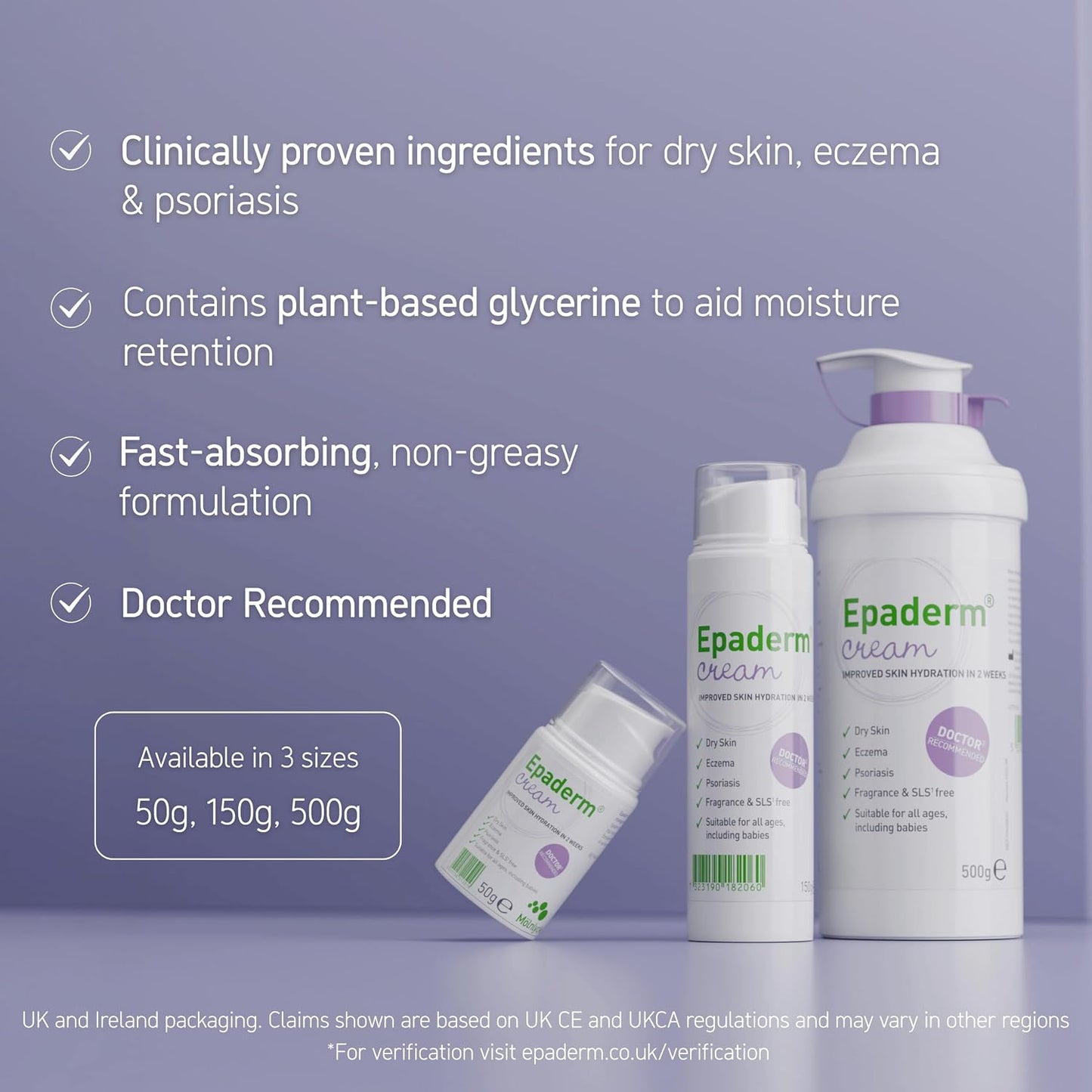 Epaderm, Cream, 50 gram | Including Eczema and Psoriasis
