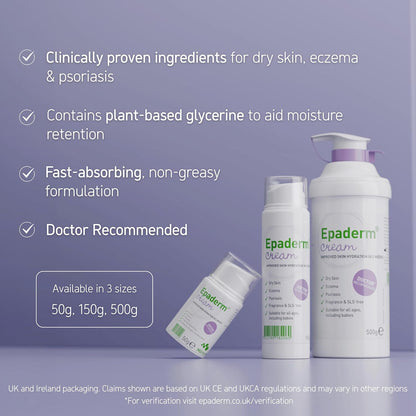 Epaderm, Cream, 50 gram | Including Eczema and Psoriasis