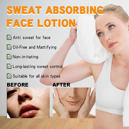 Face Antiperspirant, Face Sweat Blocker, Sweat Absorbing Face Lotion, Strong Antiperspirant, Face Anti-Sweat Against Heavy Sweating, Forehead And Scalp And Oily Face Control, For Men And Women (1)