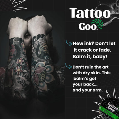 Tattoo Goo Original Aftercare Balm 21 g, Deep‑Moisture Natural Tattoo Aftercare &amp; Colour Retention with Beeswax, Cocoa Butter &amp; Vitamin E – Prevents Scabbing, Speeds Healing &amp; Brightens Ink