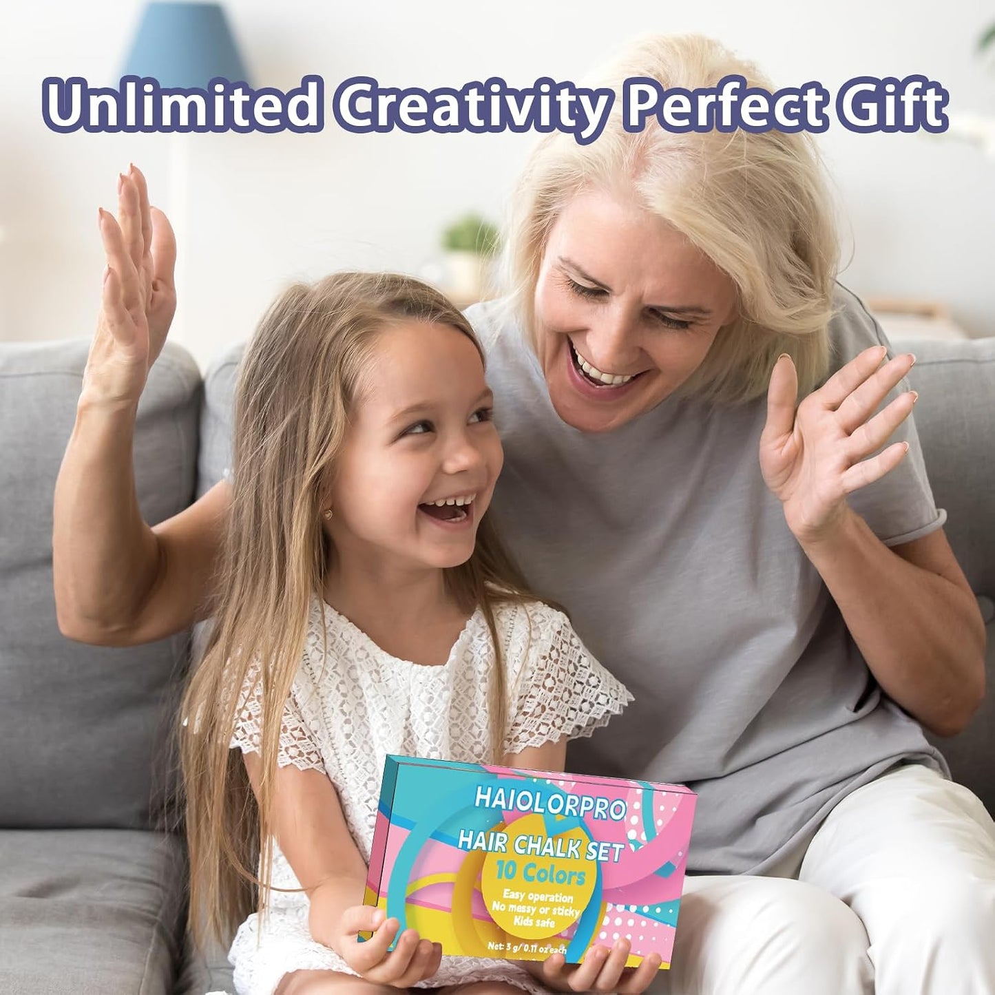 HaiolorPro Hair Chalks for Girls Kids, 10PCS Washable Temporary Hair Dye Colour, Coloured Hair Spray Wash Out, Teenage Girls Christma s Gifts for 5-15 Year Old（New Upgrade）