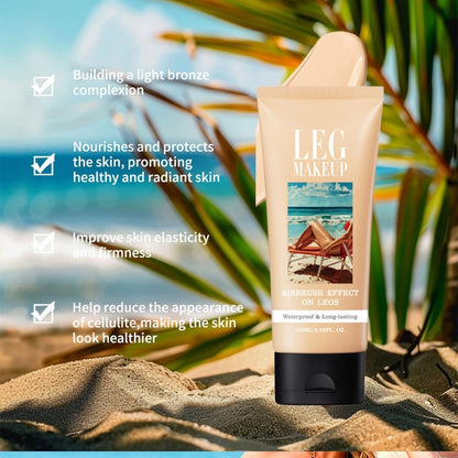 Leg Makeup Waterproof No Transfer,Body Coverage&amp;Leg Foundation Waterproof Full Coverage Concealer,Sweat-Proof Long-Lasting Leg&amp;Body Makeup for Veins Cover Up,Easy Use,Naturally Blends Skin(Medium Tan)