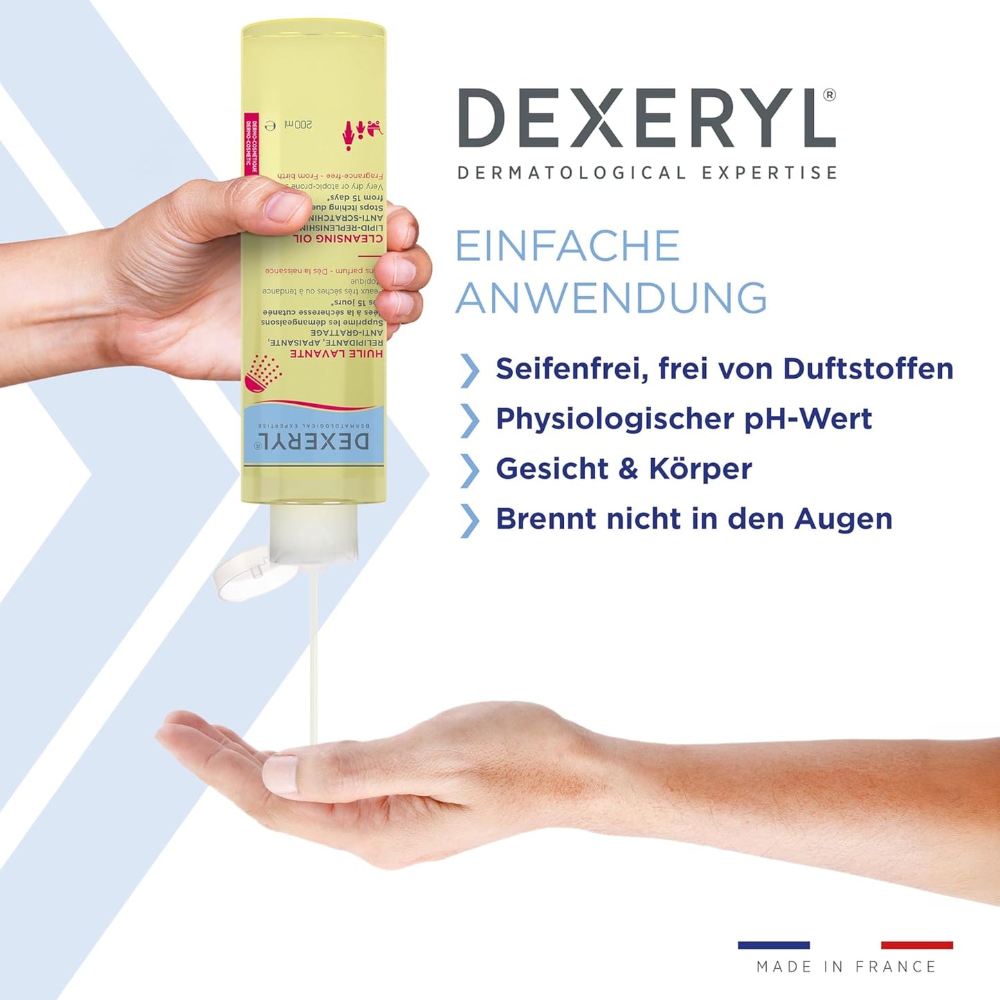 Dexeryl Washing Oil, 200ml, [Travel Size], Soothing, Scratch-Resistant, Very Dry Skin, Breathable, perfumed