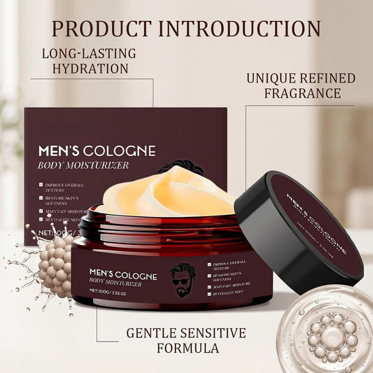 2Pcs Body Butter for Men, Scented Mens Moisturiser, Deep Hydrating Moisture Body Lotion Gentle Formula
