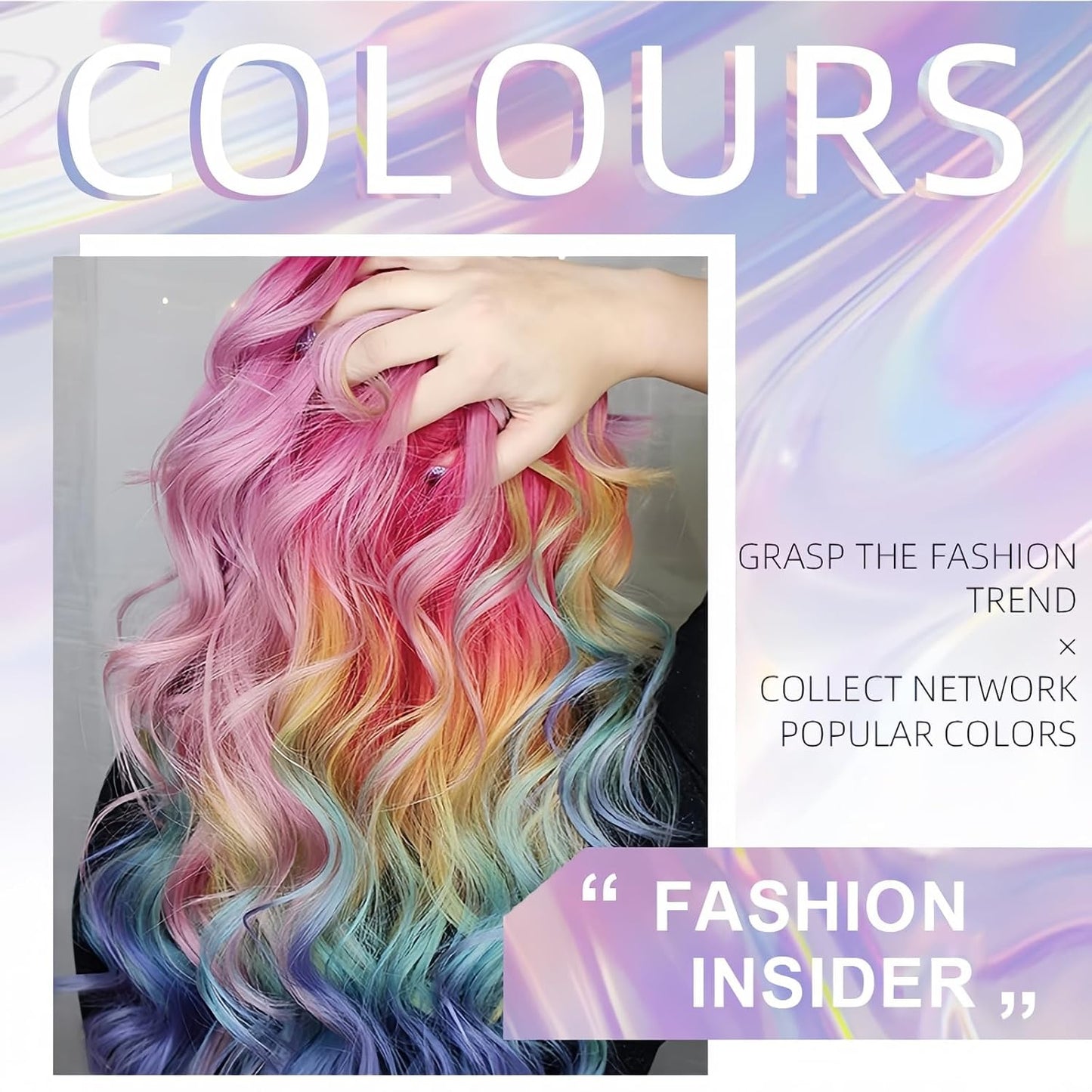 Hair Chalk for Kids, 3Pcs Washable Hair Colour Spray, Mascara &amp; Hairspray in Blue Purple Pink, Temporary Hair Color Set for Parties, Cosplay, Prom, Halloween, Christmas