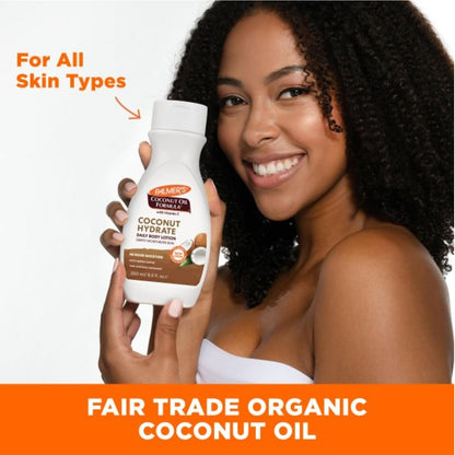 Palmer's Coconut Oil Body Lotion with Vitamin E 250ml – Deep Hydration Moisturiser for Dry Skin, 48 Hour Moisture, Nourishing Daily Body Cream with Spatula