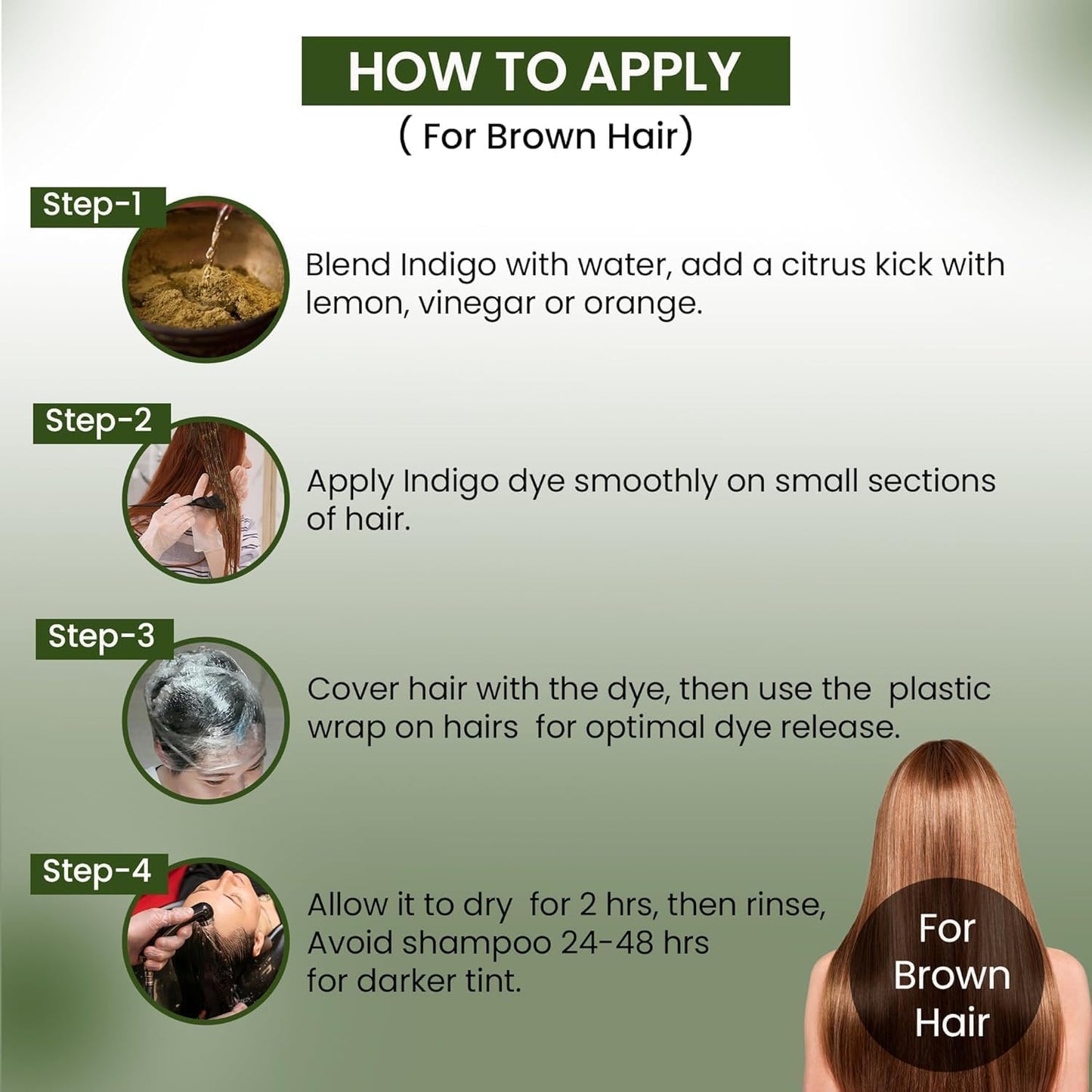 Herbal Magic's Organic Indigo Powder for Hair, USDA, Herbal Hair Dye, Natural Hair Mask/Color - Free from Fillers &amp; Preservatives-100g