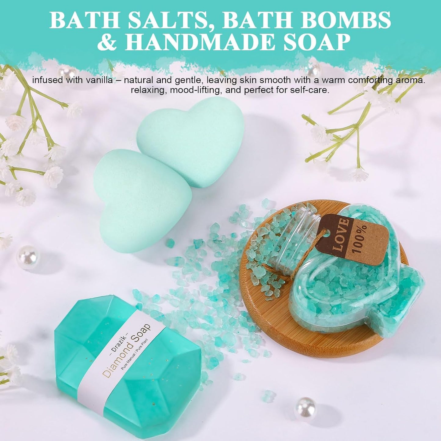 Pamper Gifts for Women, Birthday Pamper Hampers Kit Self Care Package for Her, Relaxation Ladies Christmas Spa Gifts Sets Xmas Present Ideas for Women Best Friend Sister Bestie Mum