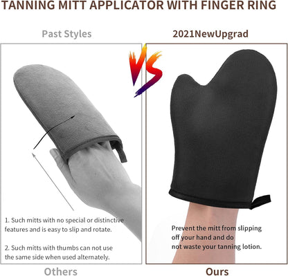 Sibba 2 Pack Self Tanning Mitt Applicator Kit, Mini Self Tan Mitt, Back Buddy Lotion Applicator for Back Self Applicator Work with Self Tanning Mitts When Apply Tanning Lotion