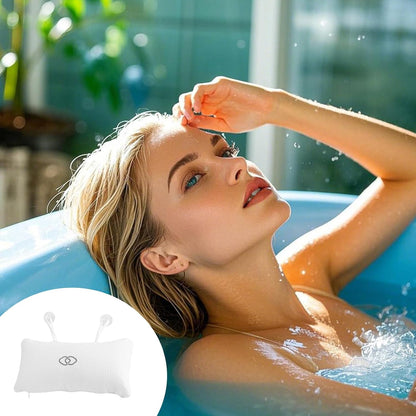 Non-Slip Bathtub Pillow, Bath Pillow Waterproof for Bathroom Home Spa Headrest Neck Rest Back Support