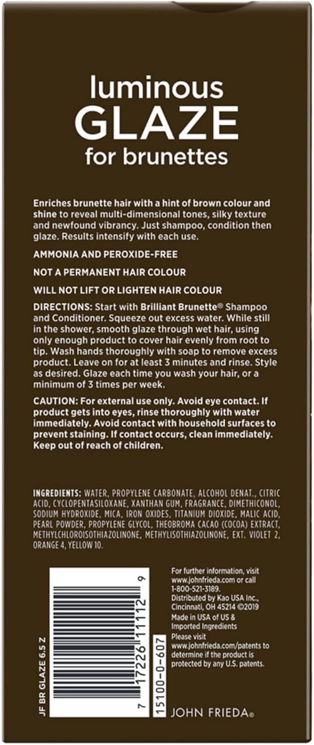 John Frieda Brilliant Brunette Luminous Color Glaze, 6.5 Ounces
