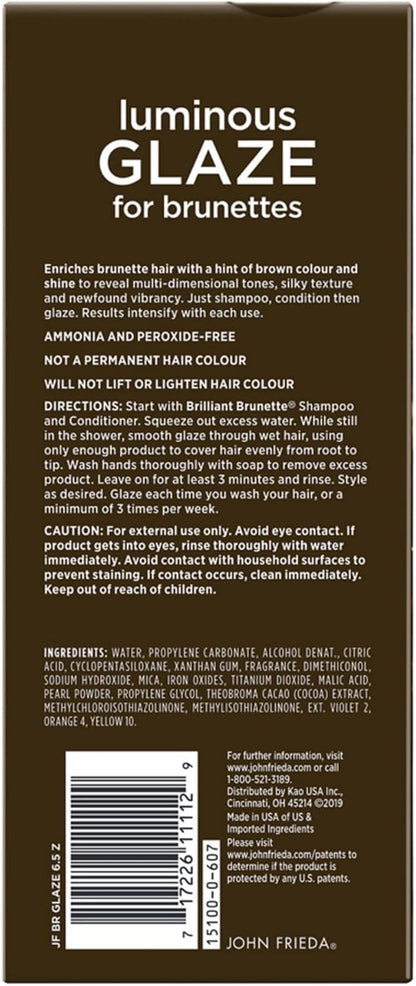 John Frieda Brilliant Brunette Luminous Color Glaze, 6.5 Ounces