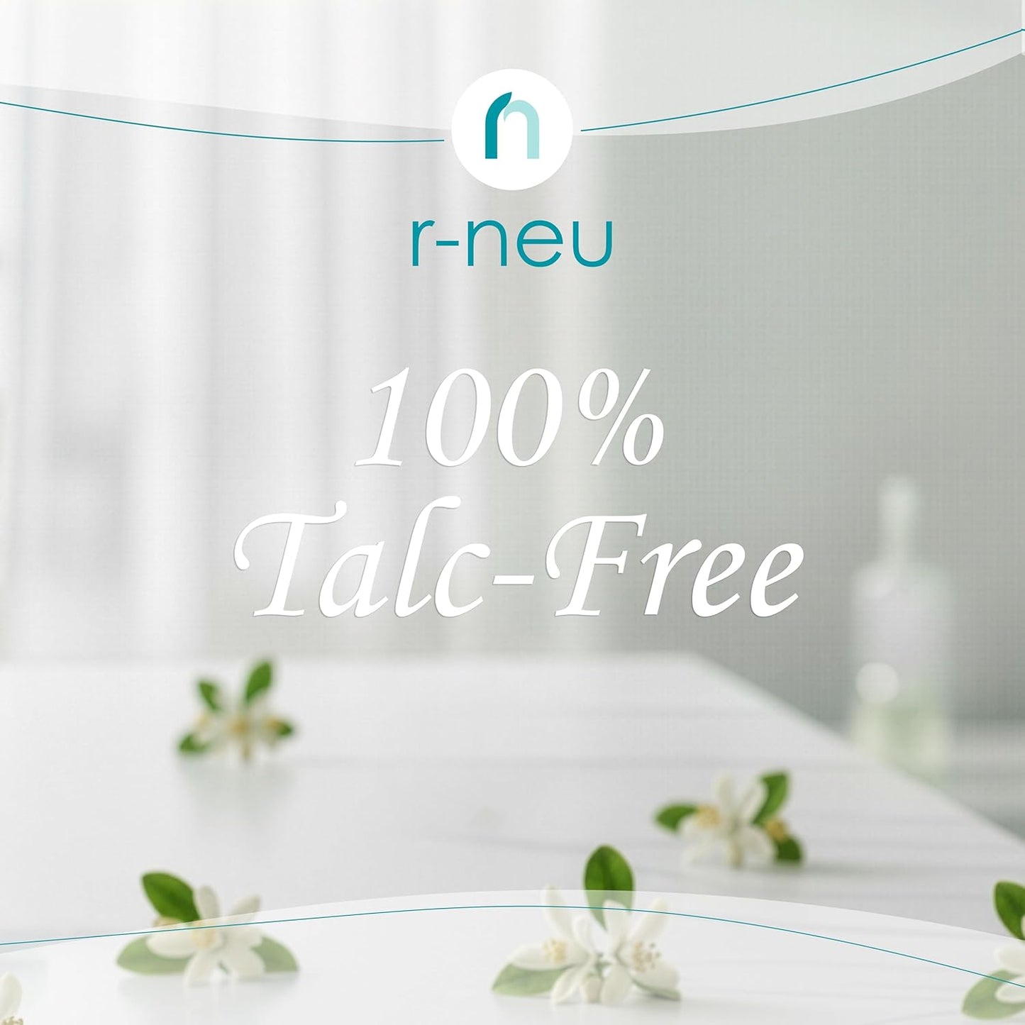 R-NEU 1 Pack Body Powder for Women with Puff, 100% Talc-Free, Luminous Lemon Scented Dust, After Bath for Soft Skin, Extra Large,(5oz)