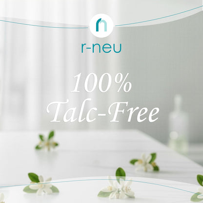 R-NEU 1 Pack Body Powder for Women with Puff, 100% Talc-Free, Luminous Lemon Scented Dust, After Bath for Soft Skin, Extra Large,(5oz)