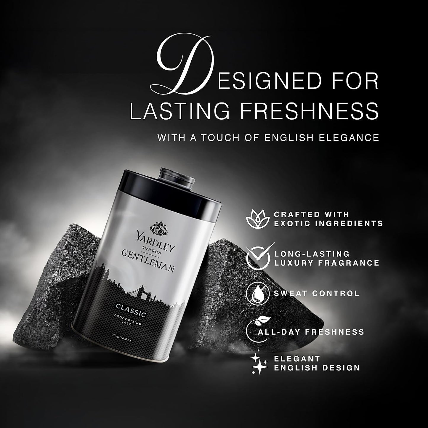 Yardley London Gentleman Classic Talcum Powder 250 g