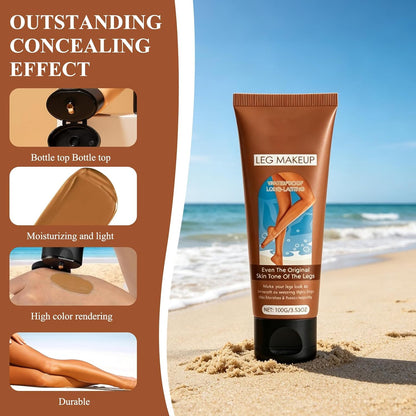 Leg Makeup Waterproof,Body Foundation Full Coverage with Mitt,Long Lasting Moisturizing Concealer for Daily Wear (Antique Bronze)