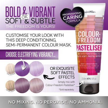 Colour-Freedom Gloss Pro 150ml Mystic Purple Semi-Permanent Hair Colour - Ultra-Vibrant Vegan Colour Mask with PurePlex | Ammonia Free Colour Lasts Up To 6-10 Washes