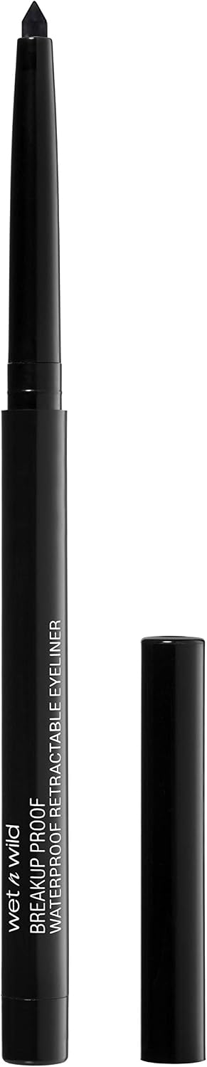 Wet n Wild, Megalast Retractable Eyeliner, Gel Eyeliner with Intense Finish and Long-lasting Effect for 16 Hours, Makeup for Eyes, Pigmented and Stain-proof Formula, Black