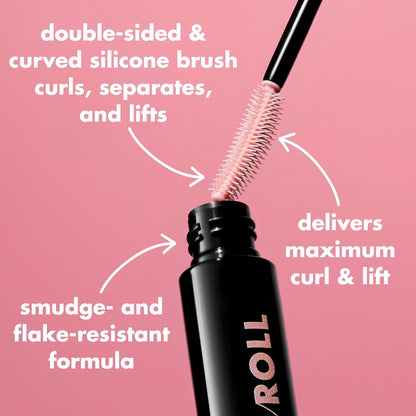 e.l.f. Lash 'N Roll Mascara, Curling Mascara For Visibly Lifted Lashes, Lifts &amp; Separates Lashes. Long-Lasting Formula, Vegan &amp; Cruelty-Free, Black