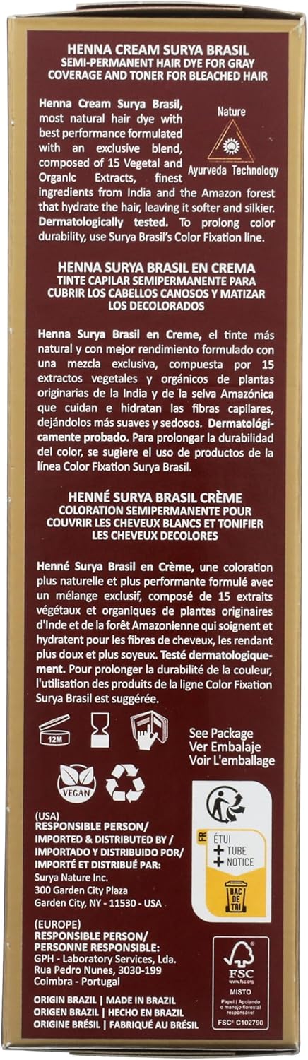 Henna Cream - Black Surya Brasil 2 Bottles